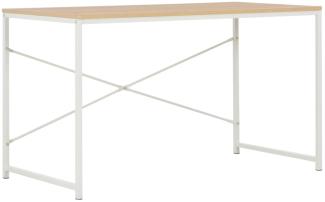 Schreibtisch Weiß und Eiche 120×60×70 cm