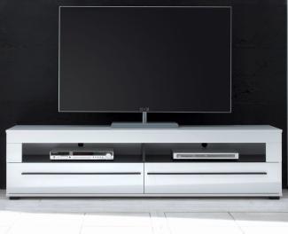 TV-Lowboard Design-D in Hochglanz weiß 180 x 47 cm