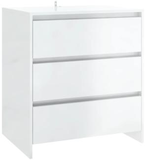 Sideboard Hochglanz-Weiß 70x41x75 cm Holzwerkstoff