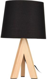 Tischlampe mit Holzbeinen, H. 29 cm
