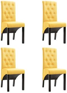 Esszimmerstühle 4 Stk. Gelb Stoff [276977]