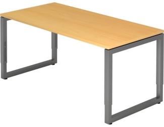 'RS16' Schreibtisch O-Fuß eckig 160x80cm Buche / Graphit