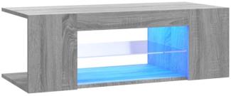 TV-Schrank mit LED-Leuchten Grau Sonoma 90x39x30 cm