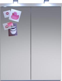 trendteam smart living Badezimmer Spiegelschrank Spiegel Nightlife, 65 x 80 x 21 cm in Weiß mit viel Stauraum