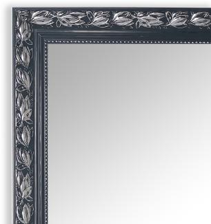 Tanja Rahmenspiegel Schwarz-Silber - 55 x 70cm
