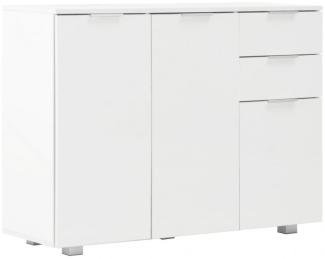 vidaXL Sideboard Hochglanz-Weiß 107 x 35 x 76 cm