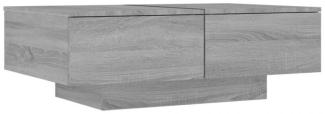 Couchtisch mit Schubladen, Hozwerkstoff grau Sonoma, 90 x 60 x 31 cm