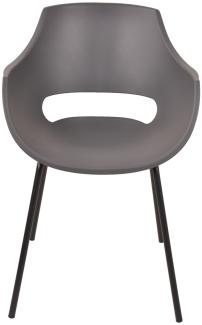 2er-Set SIT&CHAIRS Stuhl, grau, Kunststoff