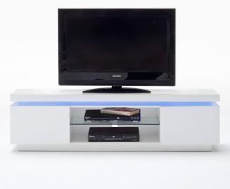 TV-Board 1 OCEAN Weiß Hochglanz inkl. RGB-Beleuchtung 175 cm