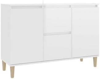 vidaXL Sideboard Hochglanz-Weiß 103,5x35x70 cm Spanplatte [806109]