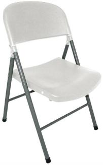 Bolero Klappstühle weiß, 2 Stück, Sitzhöhe: 44,5cm, 81 x 49 x 50cm, Polypropylen und Stahl