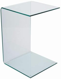 bhp Beistelltisch 10mm Klarglas, formgebogen