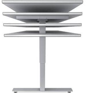 mcbuero. de Sitz-Steh-Schreibtisch elektrisch 160x80cm Grau/Silber