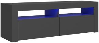 vidaXL TV-Schrank mit LED-Leuchten Grau 120x35x40 cm