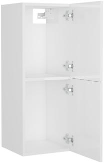 Badezimmerschrank Hochglanz-Weiß 30x30x80 cm Holzwerkstoff