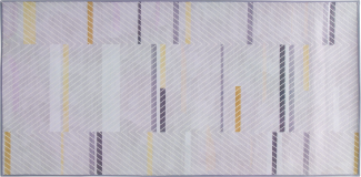 Teppich grau-gelb Streifenmuster 80 x 150 cm ERGENLI