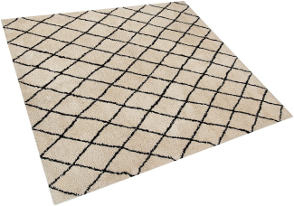 Teppich beige / schwarz 200 x 200 cm MIDYAT