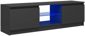 vidaXL TV-Schrank mit LED-Leuchten Grau 120x30x35,5 cm