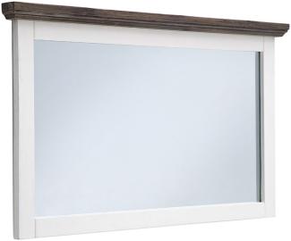Wandspiegel GOMERA Spiegel Akazie weiß massiv 124x75 cm