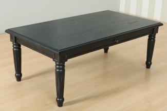 Massivholz Couchtisch Wohnzimmer Tisch Holztisch Beistelltisch massiv schwarz