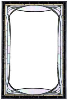 Casa Padrino Luxus Tiffany Wandspiegel Mehrfarbig 50 x H. 75 cm - Rechteckiger Jugendstil Wohnzimmer Spiegel - Schlafzimmer Spiegel - Garderoben Spiegel - Luxus Tiffany Möbel