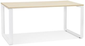 Kokoon Design Schreibtisch Abak Holz Natur und Weiß 160 cm Natur - Weiß - 160 x 75 x 80 cm