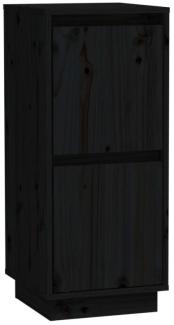Sideboard Schwarz 31,5x34x75 cm Massivholz Kiefer [813388]