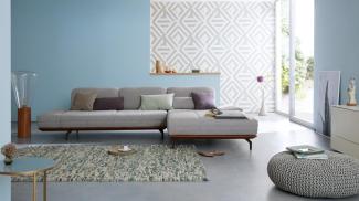 Hülsta Sofa von Rolf Benz Ecksofa 420 Stoff grau 313x170 cm