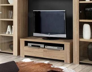 Lowboard TV-Schrank Fernsehtisch sonoma eiche 124cm