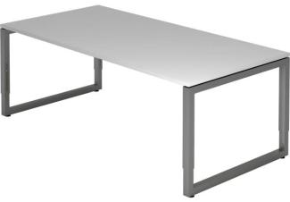 'RS2E' Schreibtisch O-Fuß eckig 200x100cm Grau / Graphit