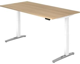 'XBHM2E' Sitz-Steh-Schreibtisch elektrisch 200x100cm Eiche Weiß, poliert