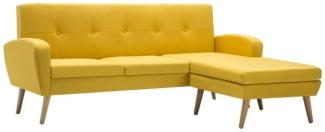 vidaXL Sofa in L-Form Stoffbezug 186 x 136 x 79 cm Gelb