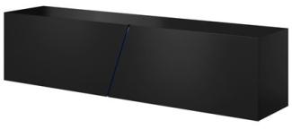 Lowboard "Slant 160" TV-Unterschrank 160 cm schwarz Hochglanz