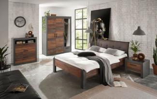 Schlafzimmer komplett Ward in Used Wood Shabby und Matera grau Komplettzimmer 4-teilig