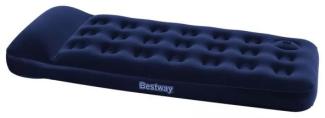 Bestway Luftbett inkl. eingebaute Fußpumpe Aufblasbar Beflockt 185×76×28 cm