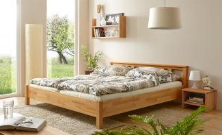 Schlafzimmerbett Tagesbett Bett -SELLY -Kernbuche geölt 140x200 cm