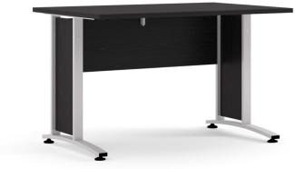 Prisme Schreibtisch schwarze Esche/ silbergrauer Stahl, 120 x 74 x 80 cm