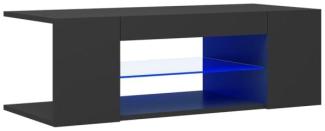 vidaXL TV-Schrank mit LED-Leuchten Grau 90x39x30 cm