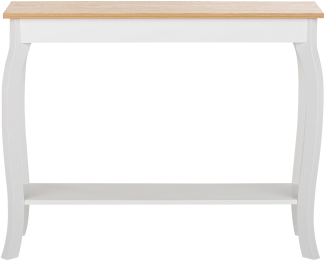 Konsolentisch weiß / heller Holzfarbton rechteckig 30 x 100 cm HARTFORD