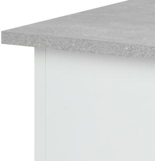 Wohnzimmertisch Couchtisch Holz Weiß Beton Optik Sofatisch Holztisch Beistelltisch Modern