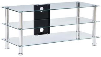 vidaXL TV-Tisch Transparent 90 x 40 x 40 cm Gehärtetes Glas