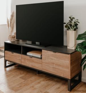 TV-Lowboard Sumatra in Bambus und anthrazit 160 cm