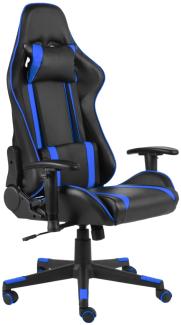 vidaXL Gaming-Stuhl Drehbar Blau PVC [20479]