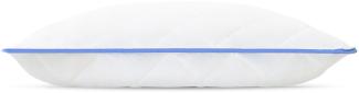Kissen 40x80 aus Mikrofaser - Stützendes Kopfkissen mit flauschiger Hohlfaserfüllung - Schlafkissen für jede Schlafposition - Waschbar - Öko-Tex zertifiziert - Kissen 40x80 blau-weiß