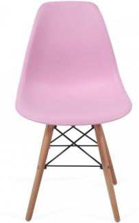 MIADOMODO® 4er-Set Esszimmerstühle, Kunststoff/Metall & Massivholz rosa