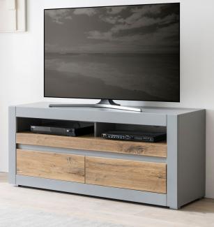 TV-Lowboard Tamaris in grau matt und Eiche 150 x 63 cm