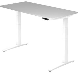 'XBHM16' Sitz-Steh-Schreibtisch elektrisch 160x80cm Grau/Weiß