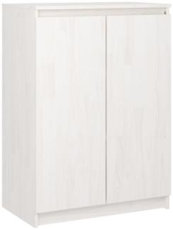 Sideboard Weiß 60x36x84 cm Massivholz Kiefer