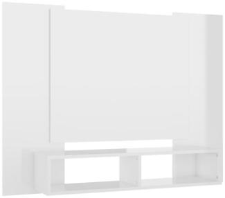 TV-Wandschrank Hochglanz-Weiß 120x23,5x90 cm Spanplatte [808293]