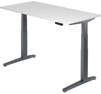 'XBHM16' Sitz-Steh-Schreibtisch elektrisch 160x80cm Weiß Graphit